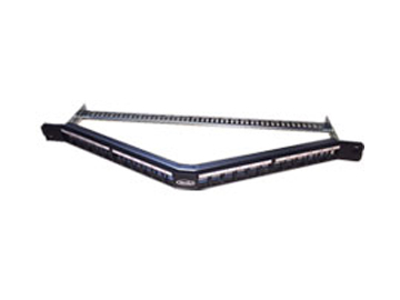 Copper angled modular patch panel